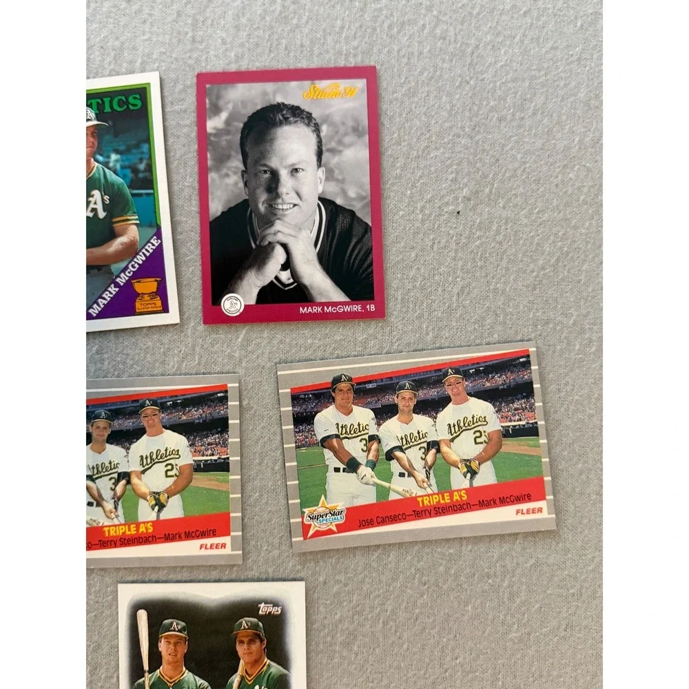 Mark McGwire Baseball Card Lot 11 Oakland A's Topps Fleer Studio Raw Vintage